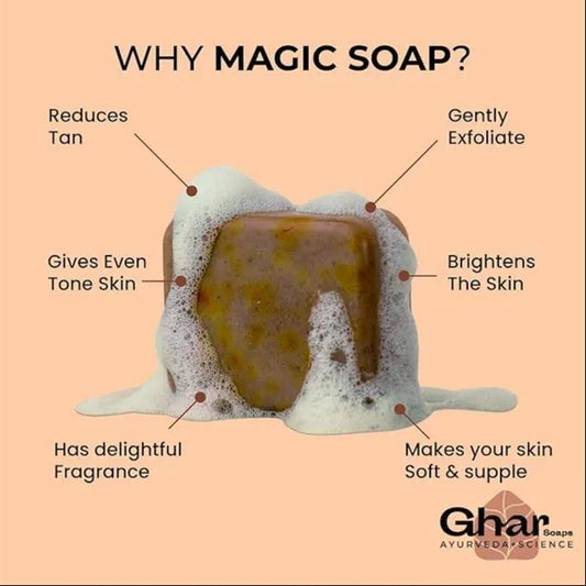 Pack Of 1 Magic Soap- Sandal Wood and Saffron Soap