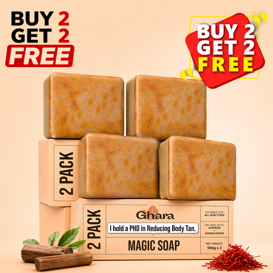 Buy 2 Get 2 Free Magic Soap- Sandal Wood and Saffron Soap